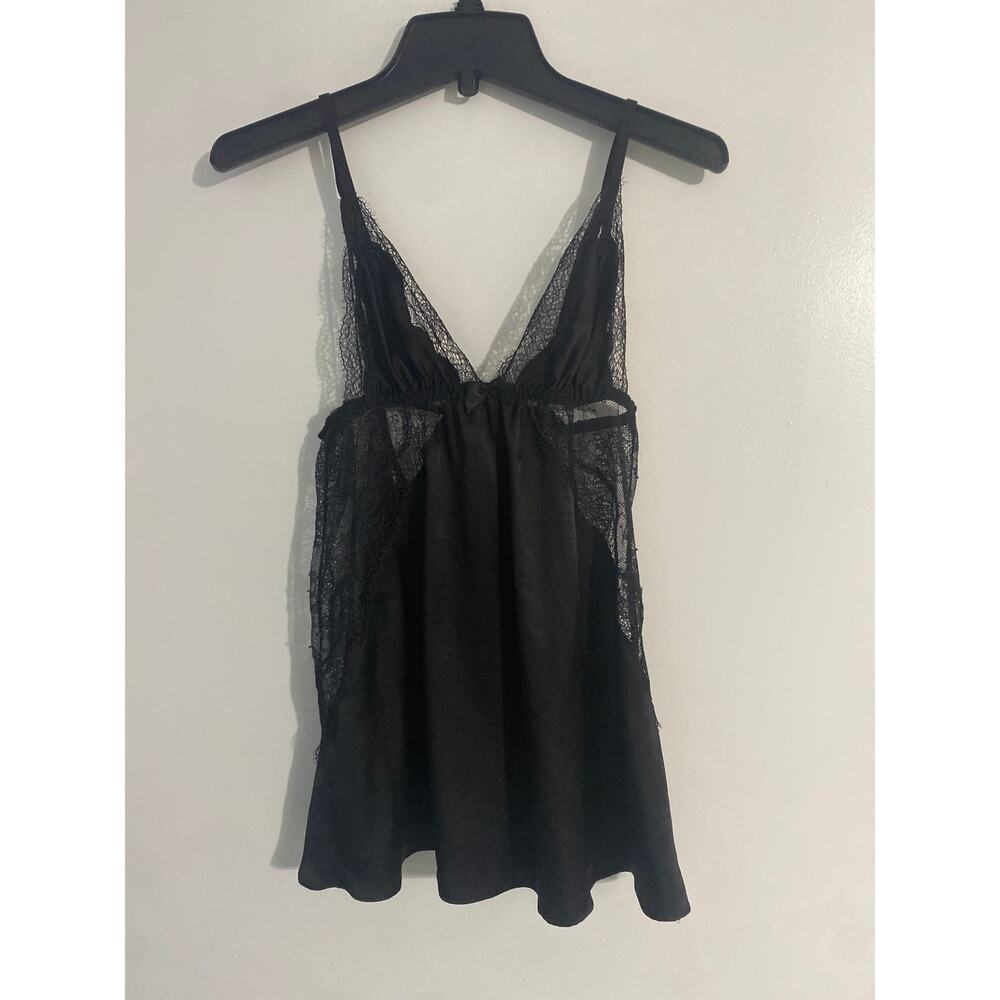 Victoria’s Secret babydoll chemise women’s size XS black lace romantic